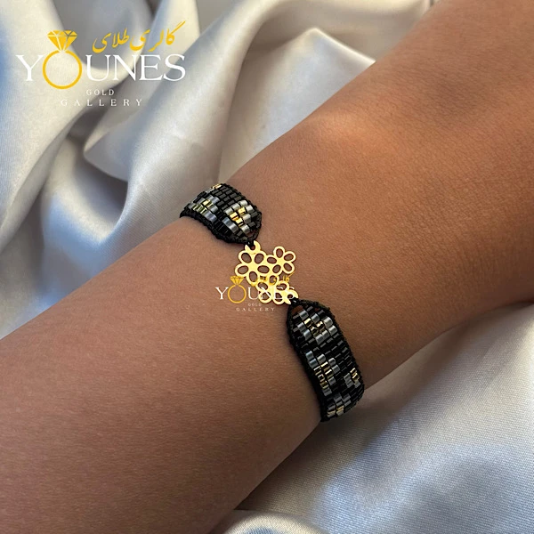 دستبند میوکی شکوفه بهاری طلا